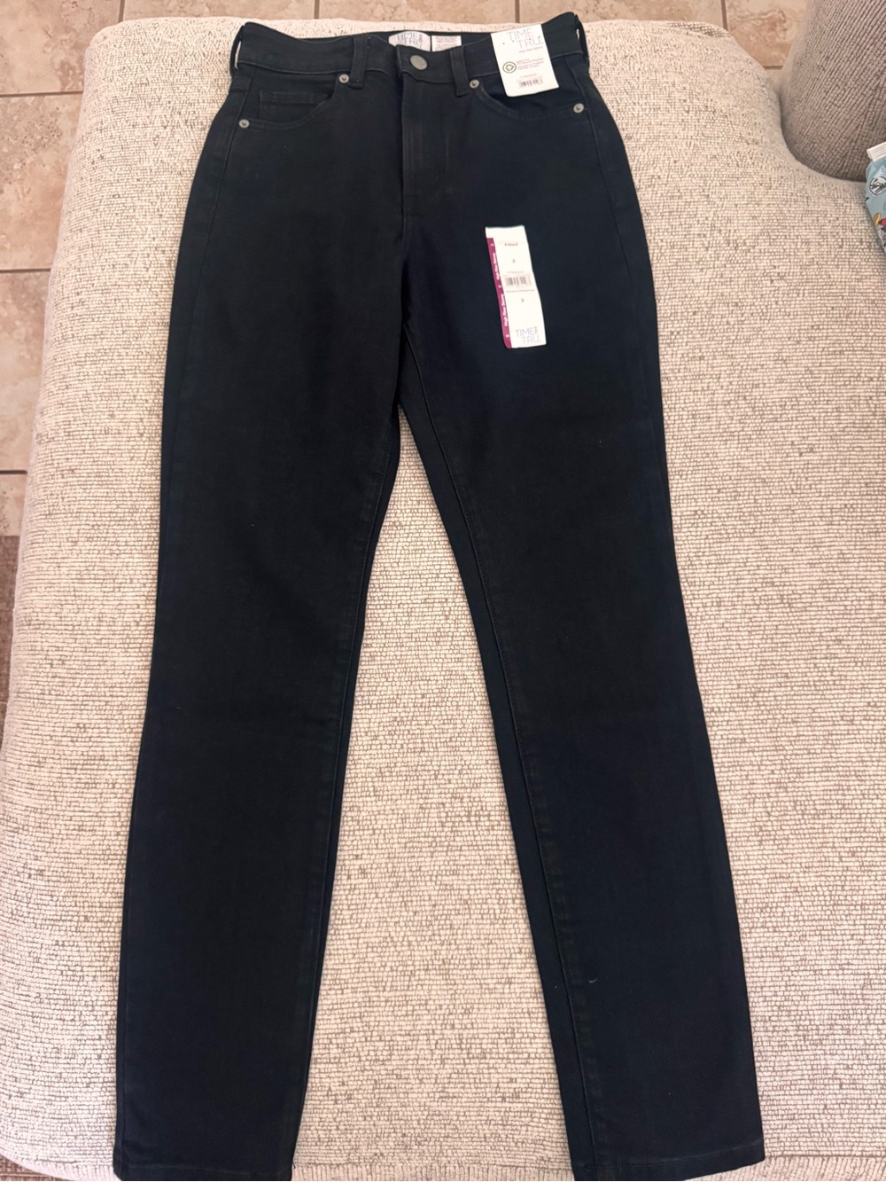Time and Tru Black High-Rise Skinny Jeans
